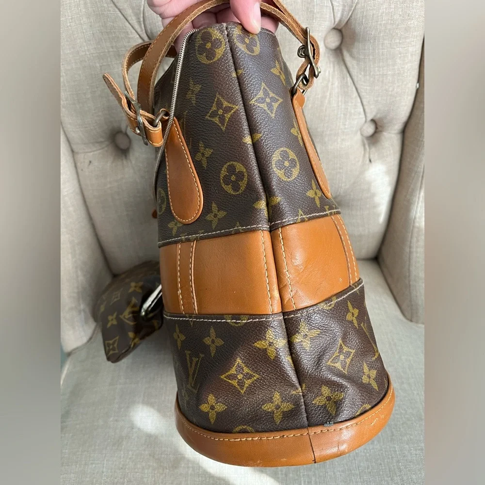 Louis Vuitton set Bucket Bag w/Coin Purse set 1970s vintage - Picture 14 of 16